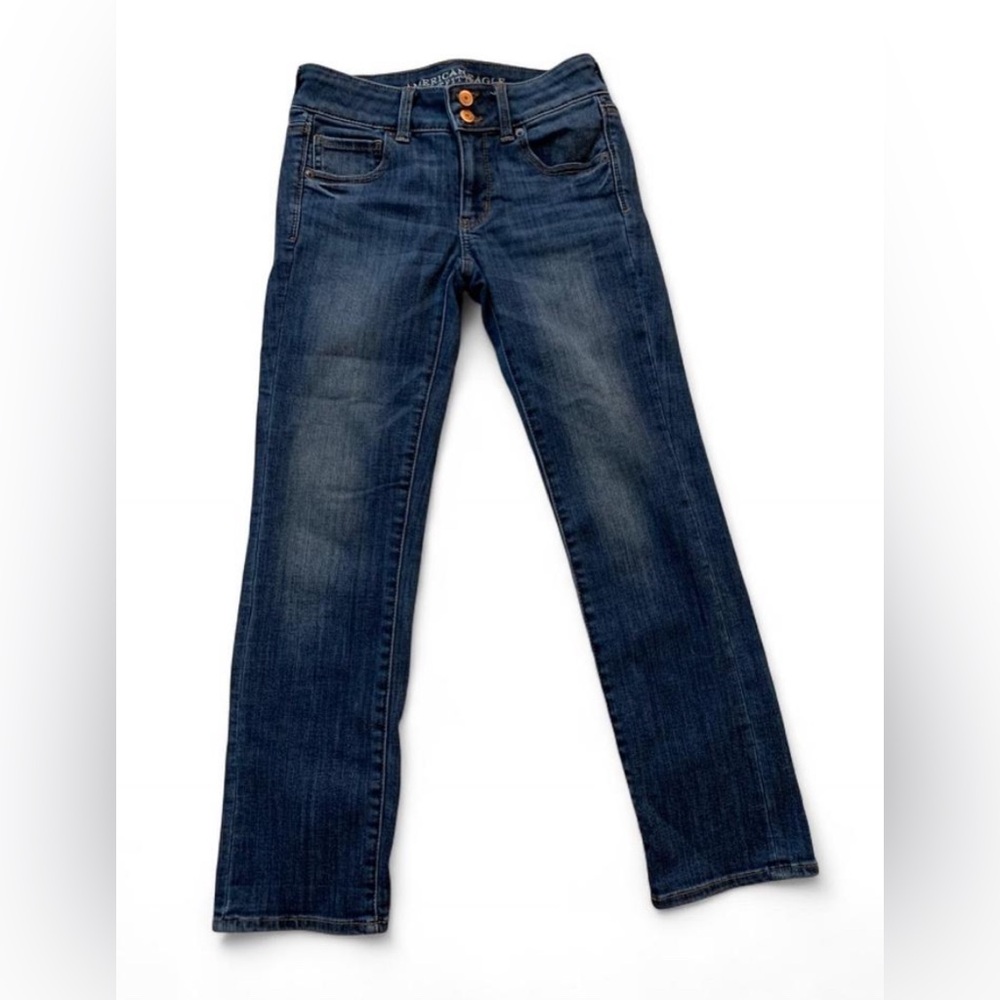American Eagle Artist Crop Jeans – Dark Wash – Size 2 Long